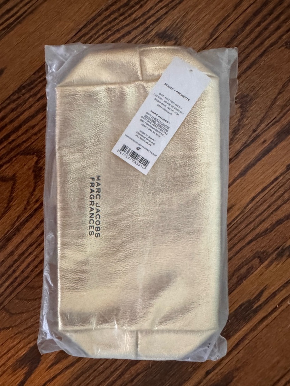 Marc Jacobs Fragrances Metallic Gold Cosmetic Pouch